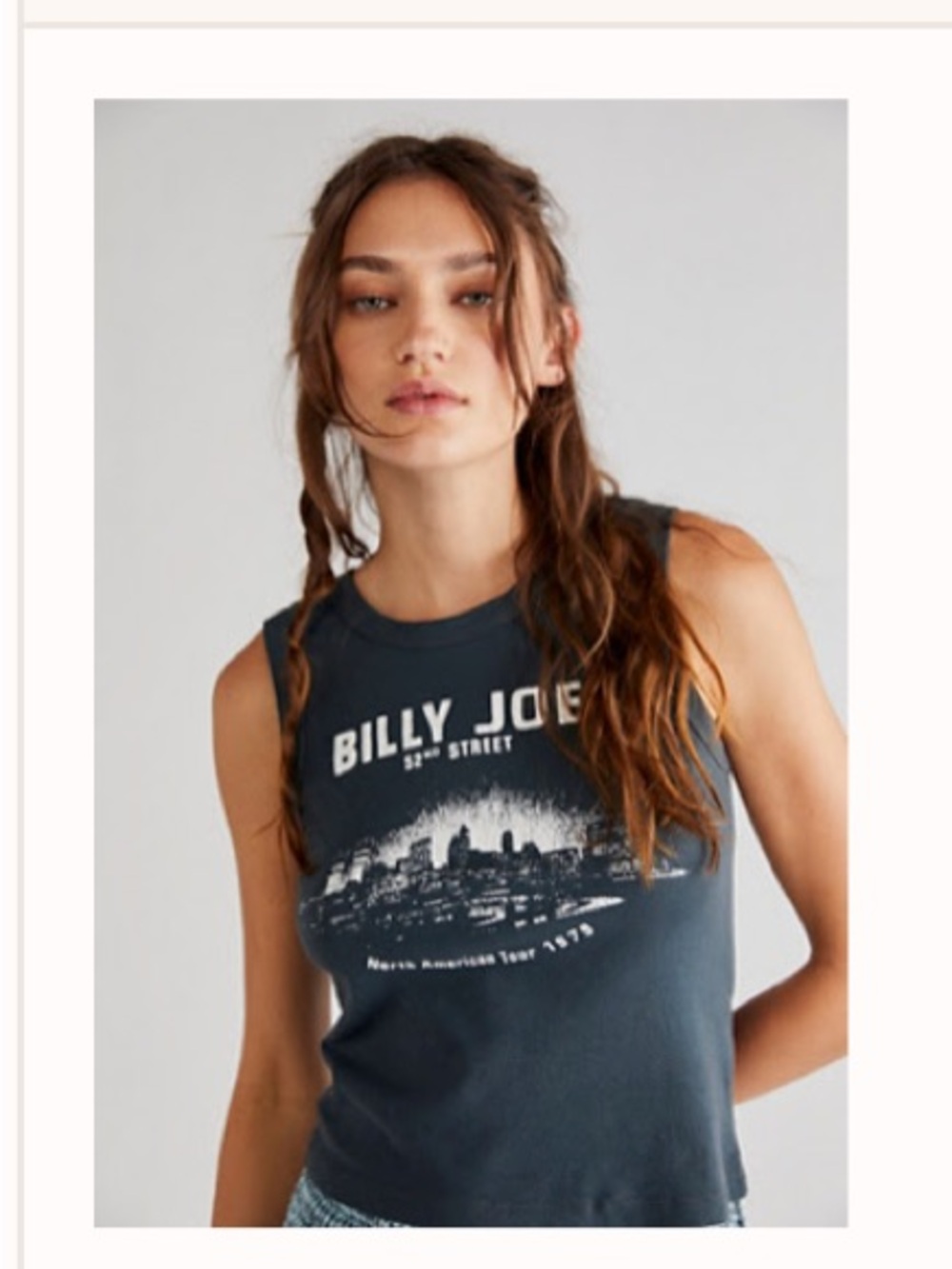 Billy Joel 52nd Street Tank Vintage Black Graphic Tee XL